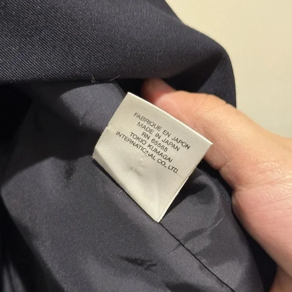 TOKIO KUMAGAI Paris Women’s 100% Wool Navy Blue Jacket Size Small - Picture 7 of 7